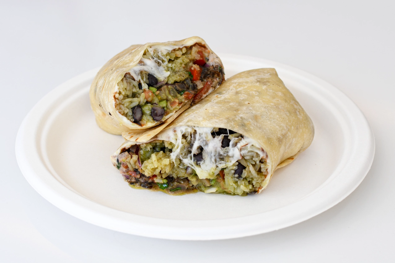 Mushroom Burrito with veggies