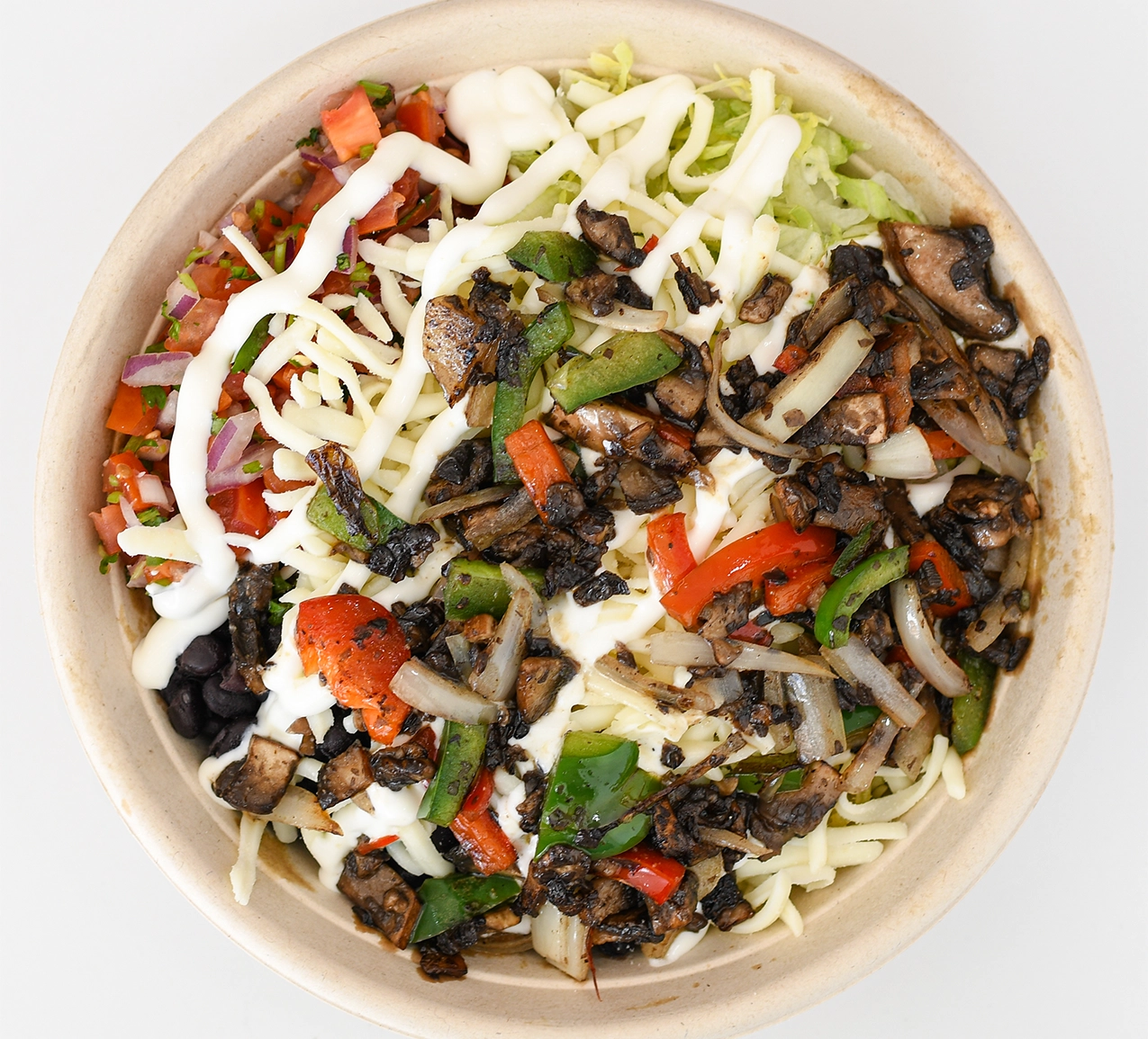 vegetarian mushrooms bowl